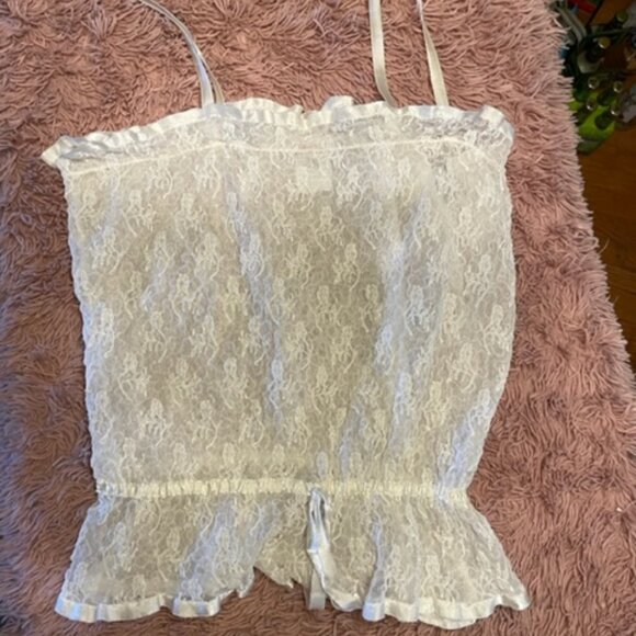 Stan Herman Other - Vintage Stan Herman ivory lace top w/shorts lingerie S